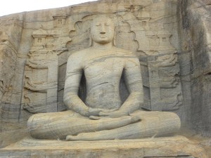 Largest of the 2 seated images at Gal Vihara