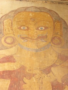 Fresco of nat (Burmese deity) inside Sulamani Temple