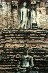 Detail of temple exterior - Sukhothai, Thailand (2006)