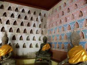 Restored area of wall - Wat Si Saket
