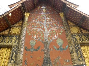 Tree of Life mosaic - Wat Xieng Thong